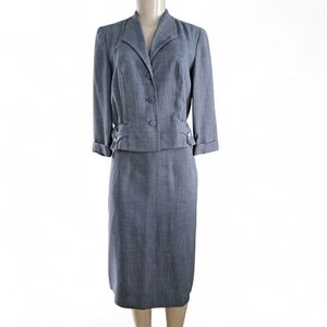 Vintage Gloria Swanson by Forever Young Two-Piece Skirt Suit Gray